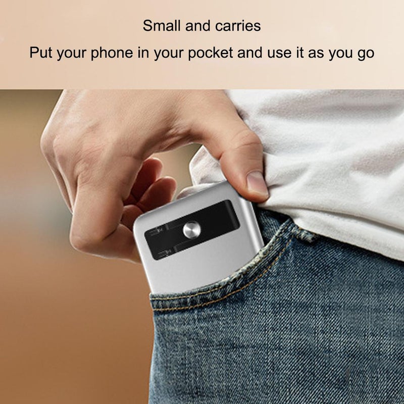 Ultra Thin Phone Kickstand, Slim Vertical and Horizontal 360° Rotating Universal Alloy Steel Metal Stable Stand, Portable Foldable Phone Stand, Pocket Friendly Phone Holder for Phone Case (Black) - Image 4